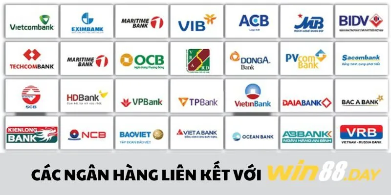 Các ngân hàng liên kết với Win88